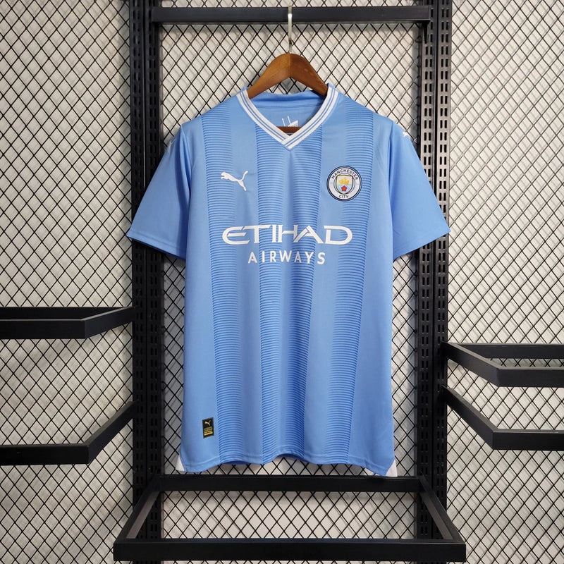 Camisa Manchester City I 23/24 Torcedor Masculina - Azul